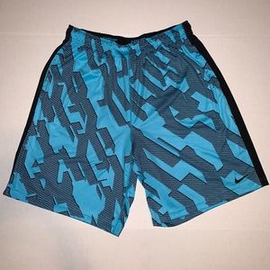 Men's Nike Dri-Fit Blue and Grey Basketball Short